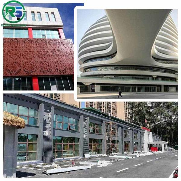 Алюминиевое покрытие панелей стены внешнее PVDF стиля Арт Деко для балконов аэропортов