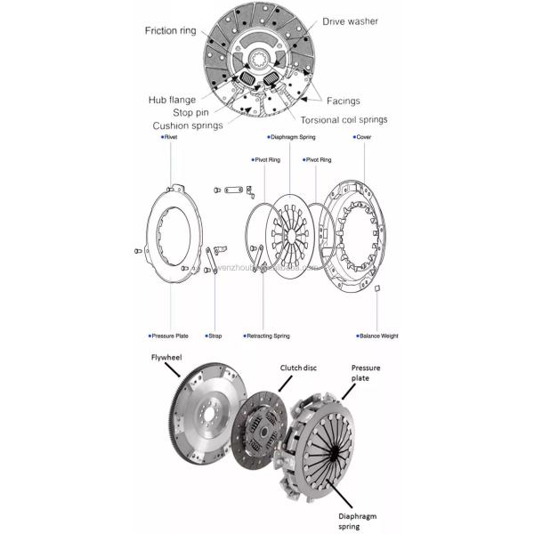 362mm Clutch Cover Sachs Clutch Kits For BENZ OM 904.9229 3482000462