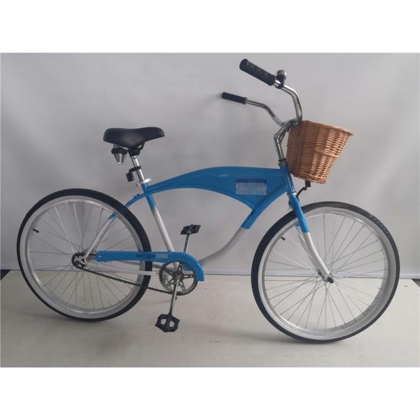 26 Inch Single Speed Adult Beach Cruiser Bike with Metal Tray Convenient Front Tray