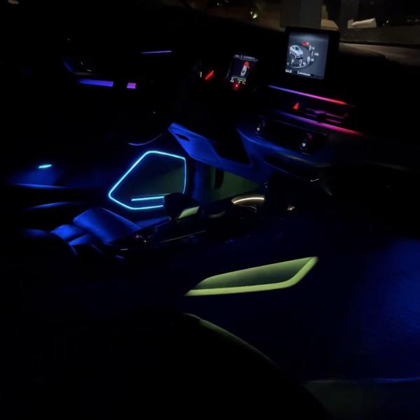 Two Doors Edition+Midrange Horn Cover 24 Lights Phantom Colored Ambient Light for Audi A5 (17-24)