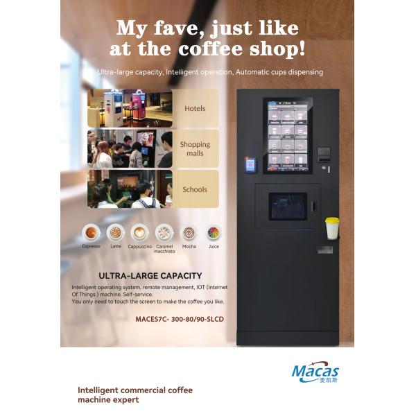 Ground Single Screen Freshly  Commercial Standing Coffee Machine