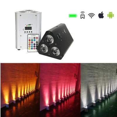 Rgbaw UV 3x18w Battery Operated Uplighting LED Par Can 6ch/10ch