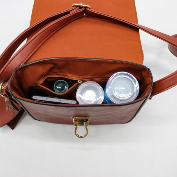 7cm Red Leather Crossbody Purse 124cm Strap One Handle Shoulder Bag