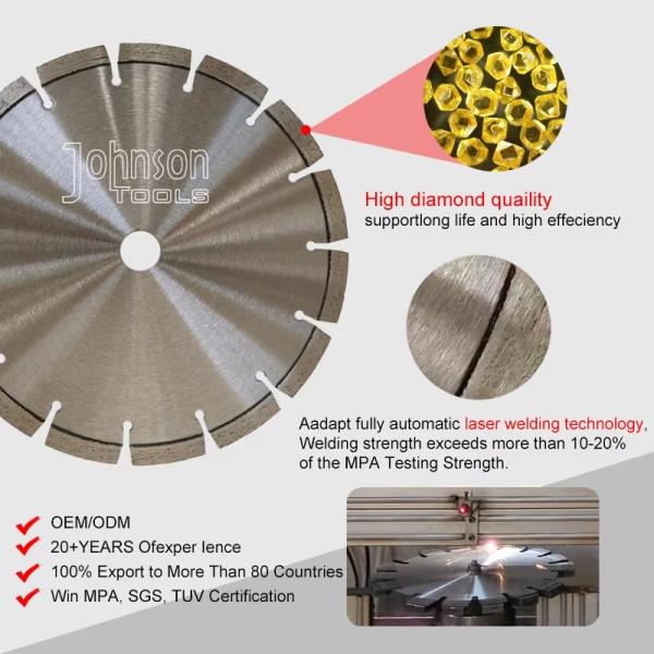 10 Laser Welded Concrete Diamond Blade With Hexagon Hole