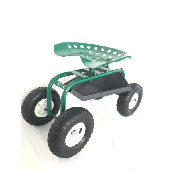 OEM ODM Garden Seat Cart Rolling Working Garden Planting Carts With Swivel Seat