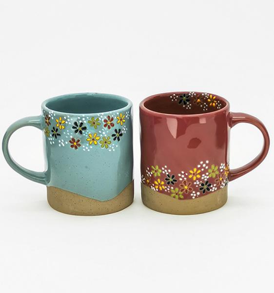 Fashion Customized Colored Coffee Tea Ceramic Mug With Handle Gardening Coffee Mugs