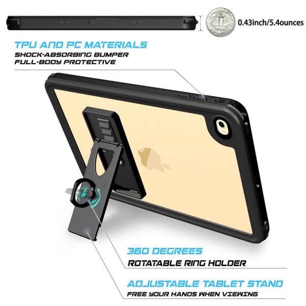 7.9 Inch Ipad Cases And Covers Dirt Resistant TPU Material Black Color