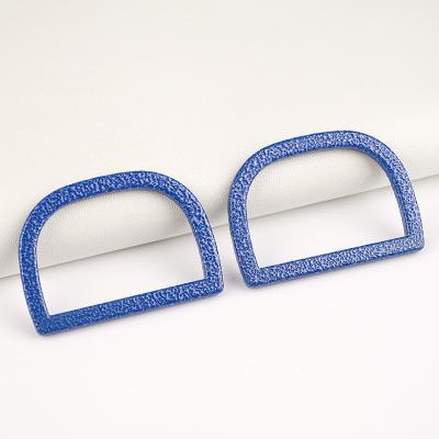 User-Friendly 38mm Backpack D Rings Bag Hardware D Shape Metal Ring for Handbag Blue