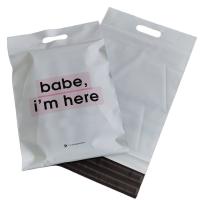 Customized Compostable Mailing Bag 100% Biodegradable Mailers Waterproof With Flexiloop Handle