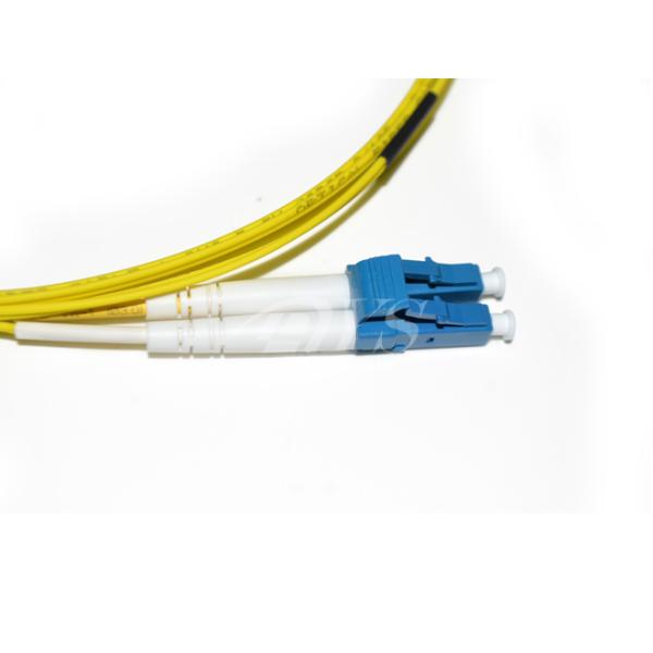 LC - LC Yellow Plastic Optical Fiber Patch Cord With Single Mode / Multimode