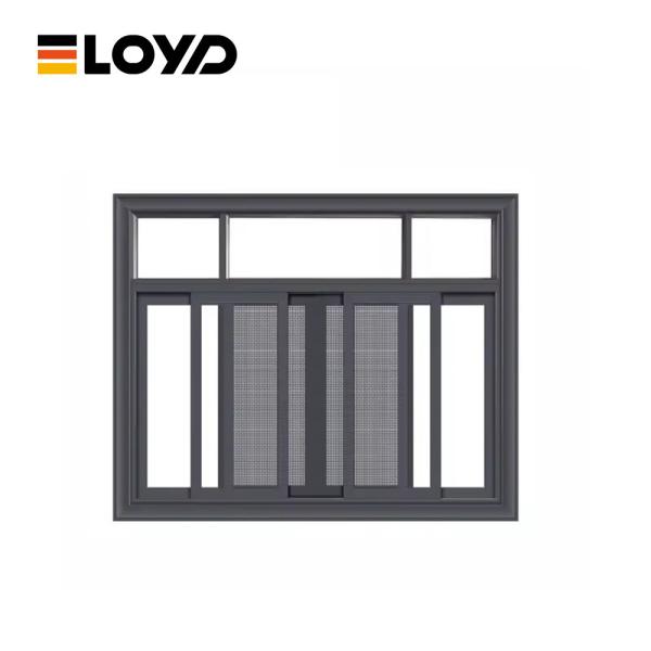Edifício de Alumínio Metal Comercial Vidro Horizontal Deslizante