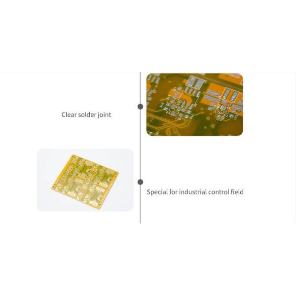 Yellow Lead Free PCBA SMT 6 Layer PCB Fabrication Tin Spraying Process