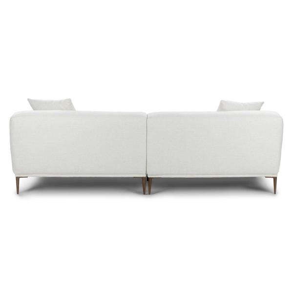 5 Star Hotel Luxury Modular Linen Fabric White Sectional Sofa For Room