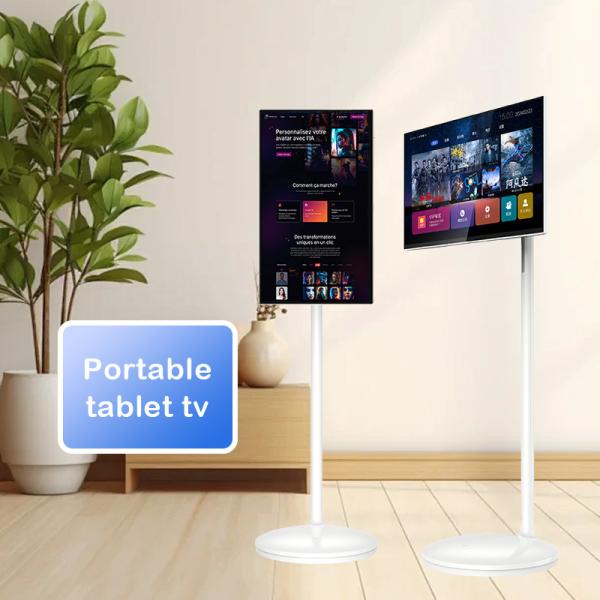 Qtenboard 21.5 24 27 32インチ Iptv 4kタッチスクリーンテレビ アンドロイド 14 無線充電可能な携帯テレビタブレット