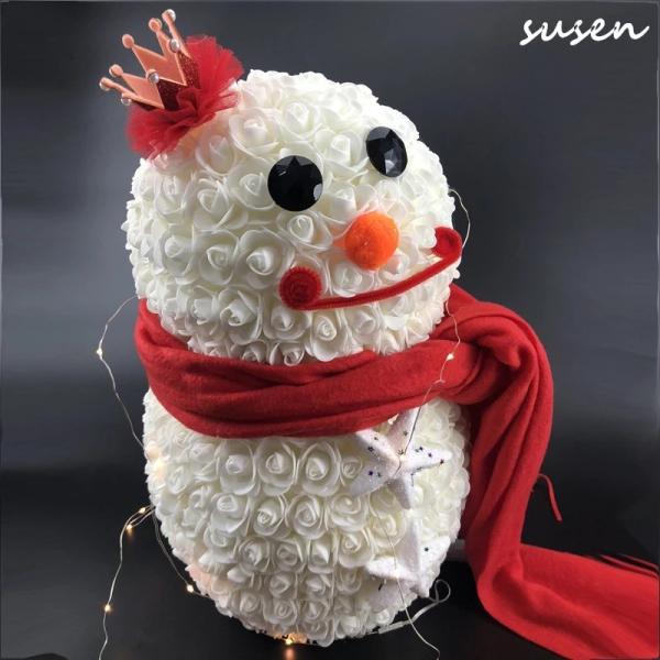 Wholesale Preserved rose bear with heart popular size 25cm teddy bear of roses