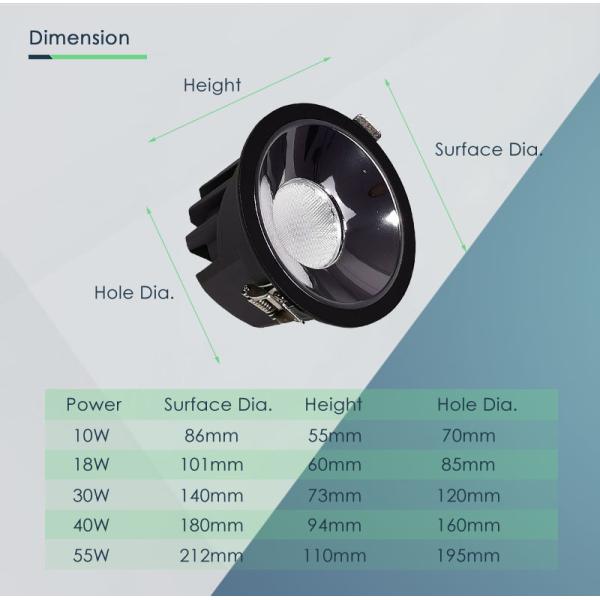 Embedded Led Anti Glare Downlight Hotel Living Room Office Spotlight