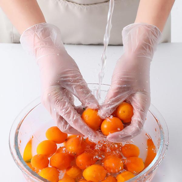 Clear Powder Free Disposable Vinyl Gloves For Foodservice / Medical