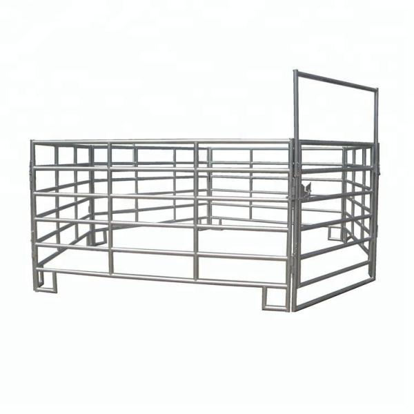 Six Bars Heavy Duty Metal Oval Rail Cattle Yard Panel for Australia