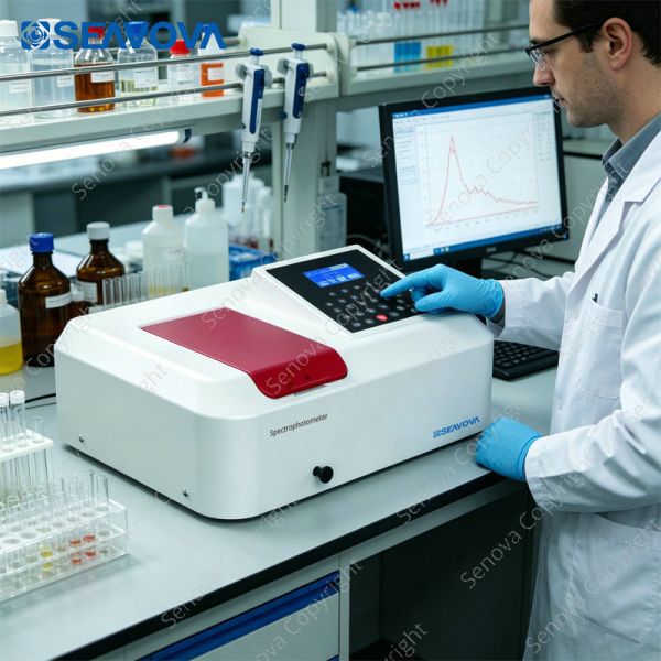 Single Beam UV Vis Visible Spectrophotometer UA-300C with 2nm Bandwidth and 190-1100nm Wavelength