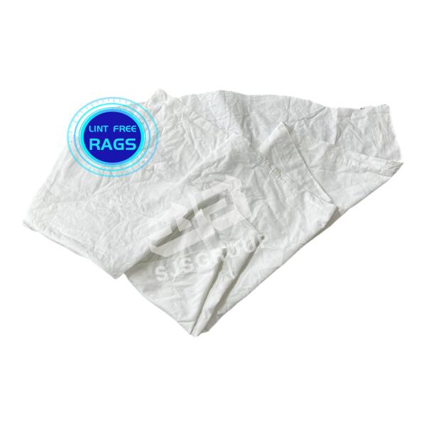 O hotel branco do tamanho regular de folha de cama reciclou o algodão industrial Rags