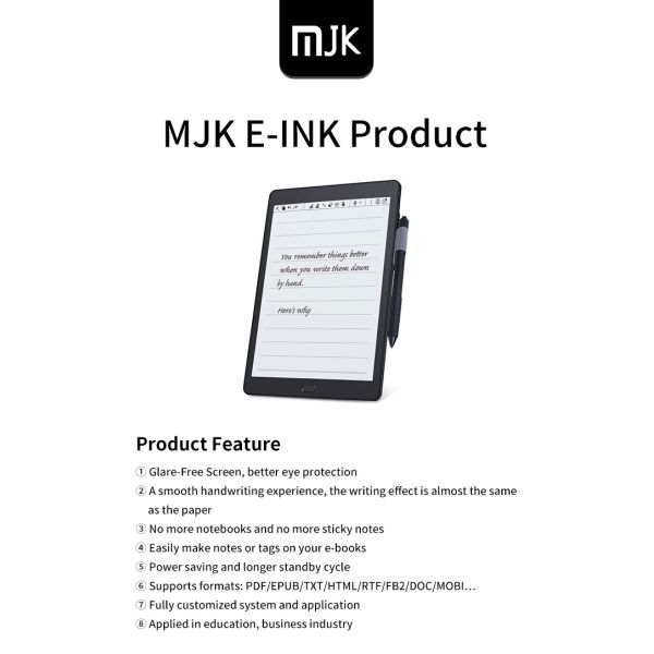 MJK 13.3 Inch E-Ink Notebook Android Tablet with HD Real-time Cloud Syn Android Eink Tablet