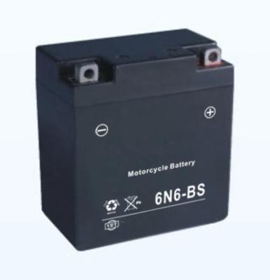 No Leakage Black 6AH 6 Volt Motorbike Battery B Terminal