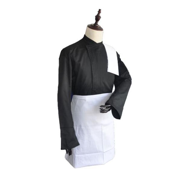 Anti Shrink Chef Restaurant Work Wear Concealed Press Buttons Cook Jacket
