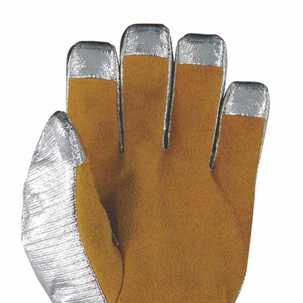Résistance de larme de lutte contre l'incendie en cuir de gants de proximité de peau de vache flexible
