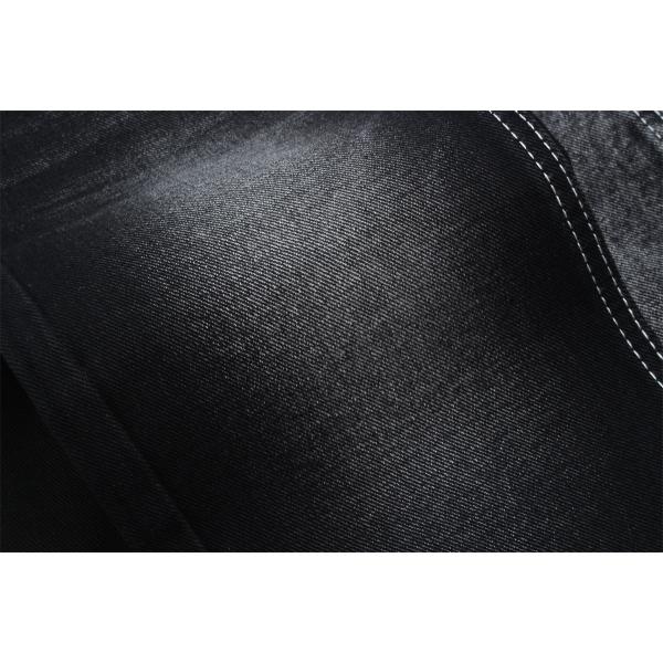 190cm 13oz Black Black Cotton Polyester Rigid Denim Fabric For Jeans