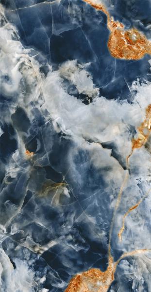 Blue Polished Sintered Stone Slab 1420x2700mm AAA Grade