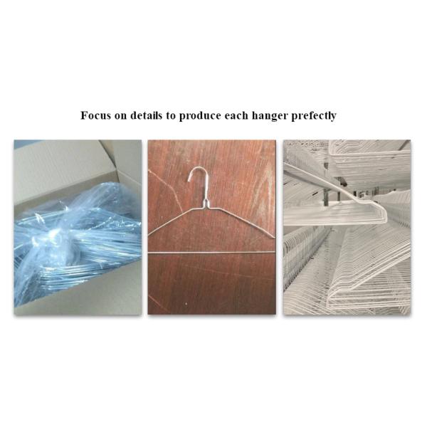 Painted Metal Clothes Wire Hanger 16 Inch Long 2.2mm Dia For Dry Cleaner