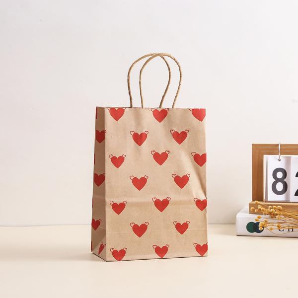 Kraft Paper Bag Love Letter Creative Printing Packaging Bag Party Souvenir Large Capacity Handbag