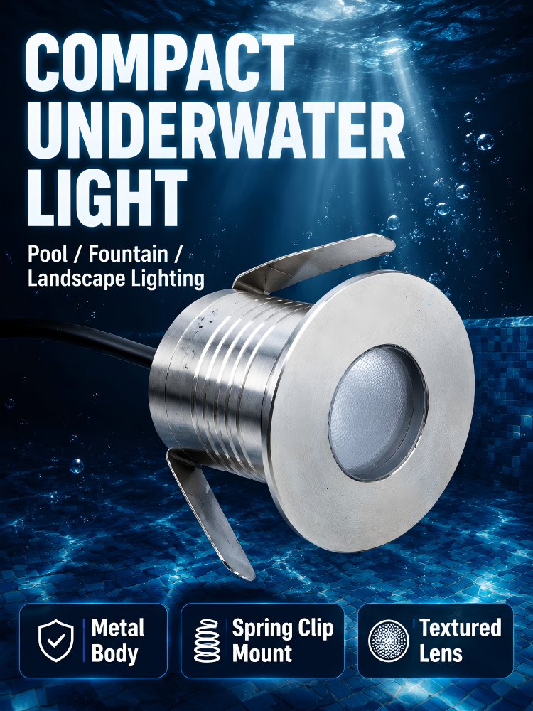 IP68 Waterproof LED Underwater Lights Submersible For Pools Fountains Landscape Projects