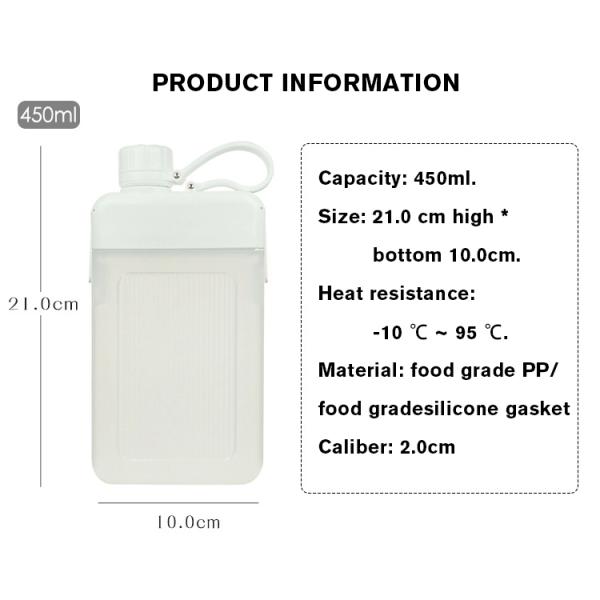 Portable 450ml BPA-free Custom Pattern Square Juice Sports Bottle With Cap for Kids