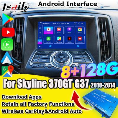 Nissan Multimedia Interface para 370GT, Skyline, Infiniti G37, Q40, Q60 Suporte ao YouTube, CarPlay, Ecrã de apoio de cabeça