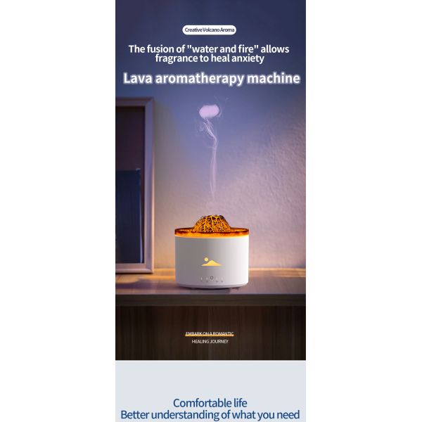 OEM Creative Flame Aroma Humidifier Ultrasonic Essential Oil Diffuser 320ml Capacity