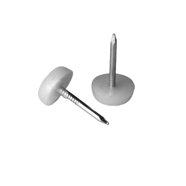 Furniture Leg Protector Foot Skid Nails for Table Modern Design Style White Finish