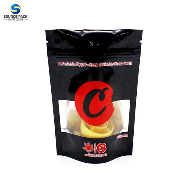 Produits à base de biscuits, fermeture à glissière personnalisée, sacs Mylar, étanches à l'odorat, emballage comestible