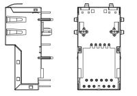 J1V-U2100NL 1000BASE-T  VERTICAL RJ45 Ethernet Connector POE TOP ENTRY Y/GG Led