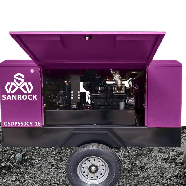 Mining High Pressure Diesel Screw Air Compressor Machine