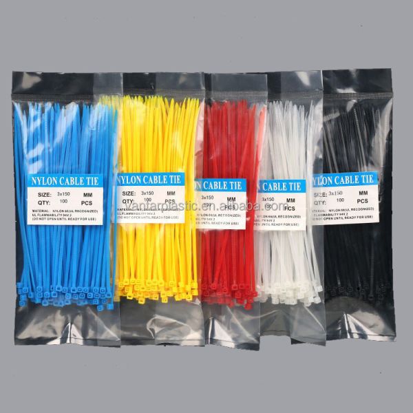 Flexible Plastic Slip Ties Self Locking Standard Sizes Professional Versatile
