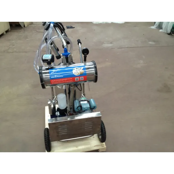 Single Cow 220V/50Hz ISO9001 Certified Portable Vacuum Pump Milking Machine for Small Dairy Farms