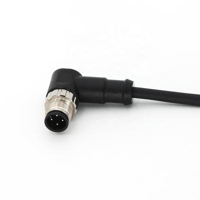 M12 Conector de montagem de cabo macho 4 pin A Código comprimento de cabo personalizado
