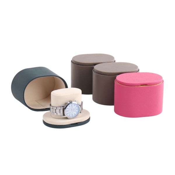 Slide Luxury Single Watch Roll Pu Leather Box Storage Custom Logo 1 Slot Storage Watch Travel Box
