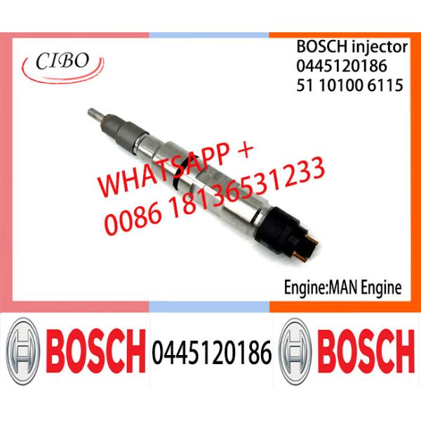 Собрание 0445120186 инжектора топлива 51101006115 BOSCH 0445120186 первоначальное 51101006115 для VW ЧЕЛОВЕКА