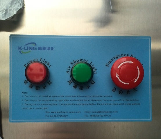 Túnel de aço inoxidável do chuveiro de ar do laboratório do bocal com a porta de balanço dobro