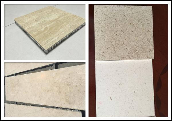 Travertine Stone  Aluminium Honeycomb Panel With Edge Sealed For Indoor Decoration