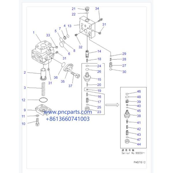 702-21-55100 Pilot Pressure Reducing Valve PC200-6 Komatsu PC130-7
