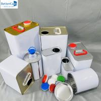 1 litro de pintura para carros Conchas de estanho vazias 1 litro Embalagem metálica quadrada