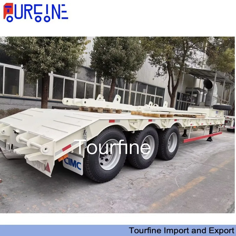 100 Ton Detachable Gooseneck Lowboy Trailer 4 Axle for Oversized Equipment Transport